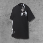 Painted Triple Cross Graphic Black T-Shirt™