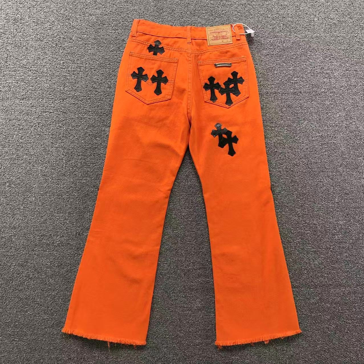 Black Cross Patch Orange Denim Jeans™