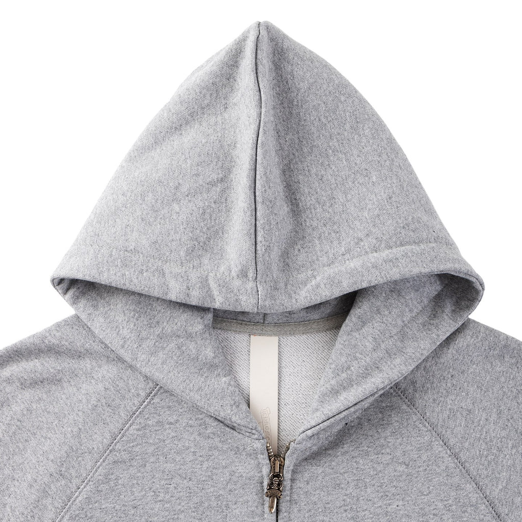 Black Triple Cross Patch Grey Full Zip Hoodie™