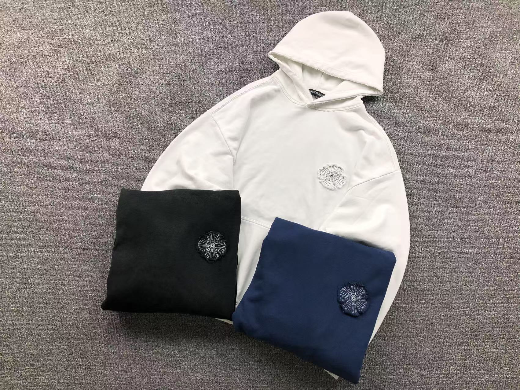 Embroidered Floral Cross Hoodie™