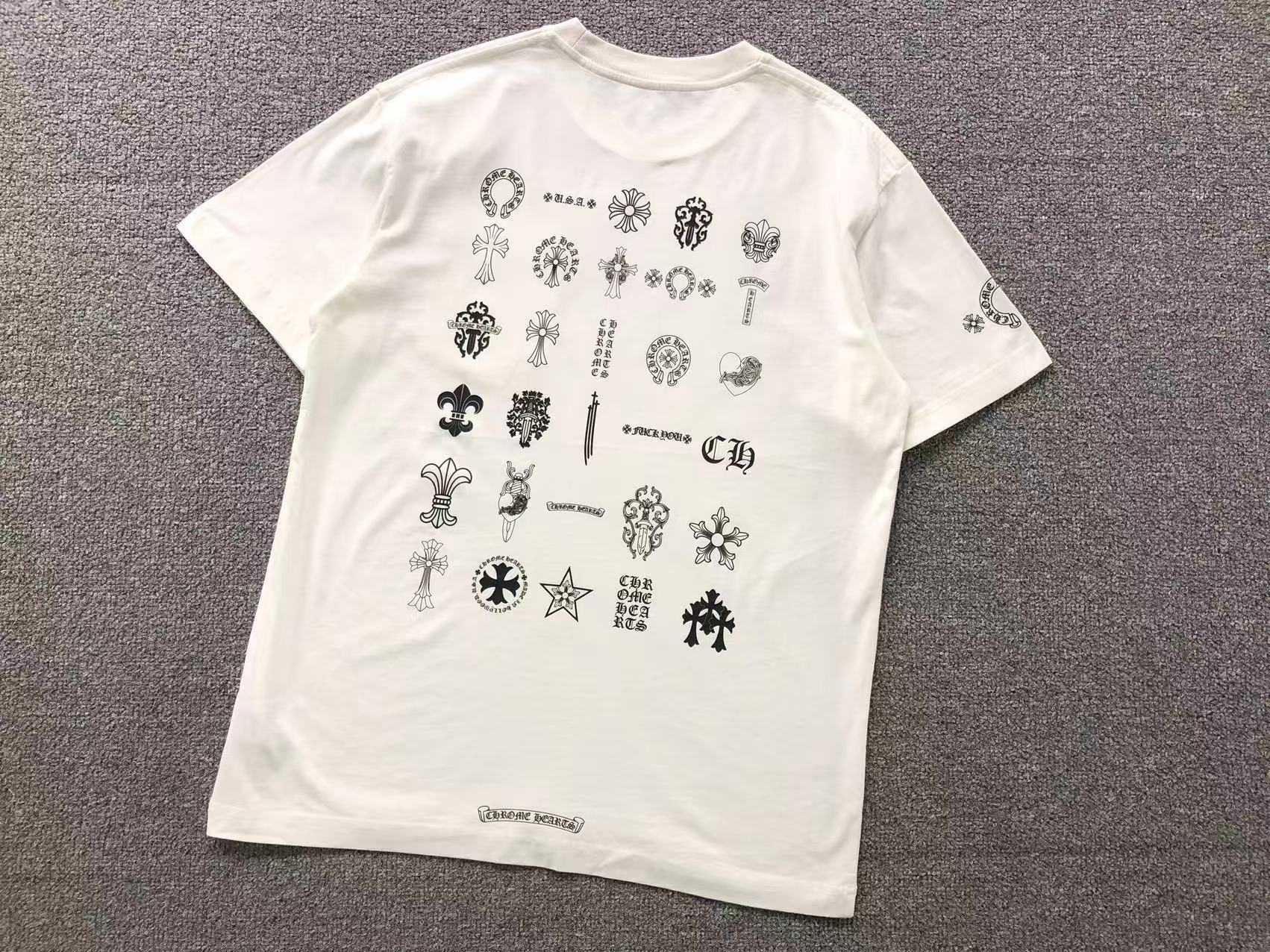 Gothic Symbols White/Black T-Shirt™