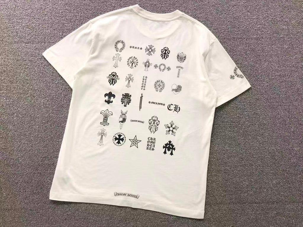 Gothic Symbols White/Black T-Shirt™