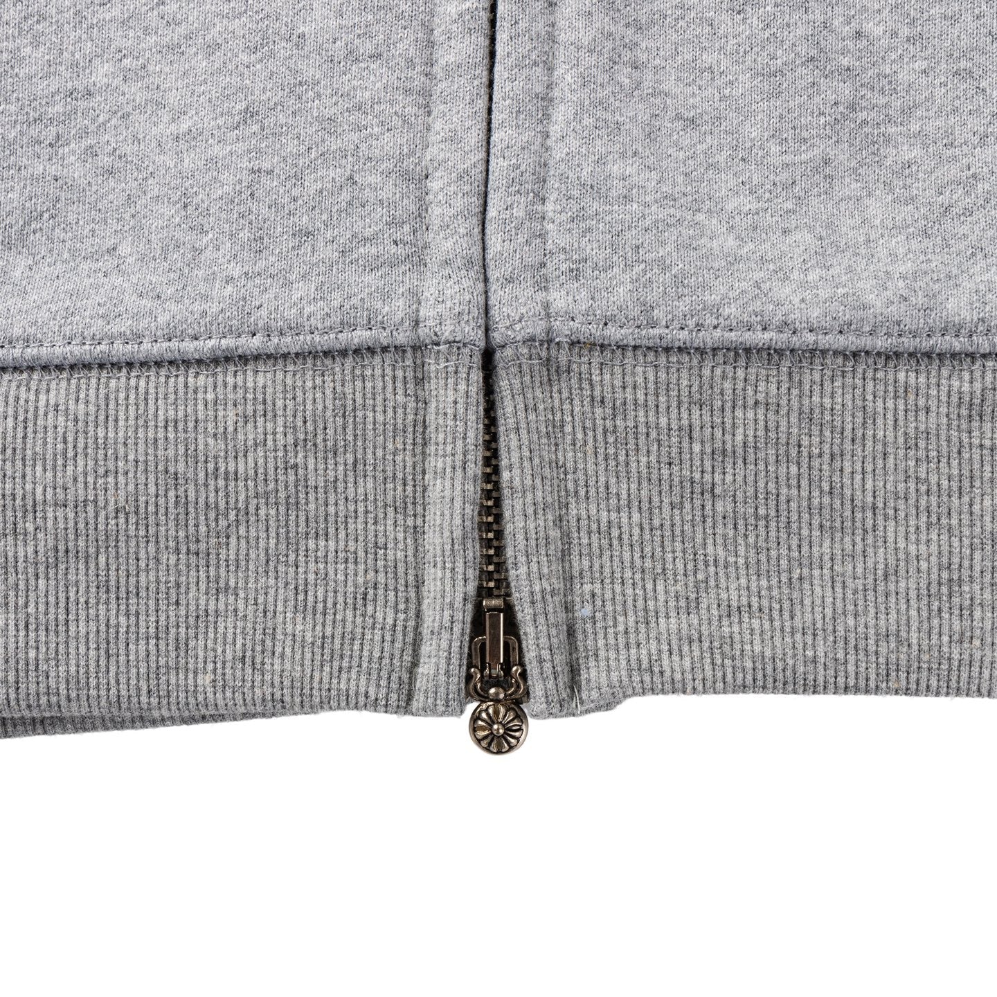 Black Triple Cross Patch Grey Full Zip Hoodie™