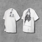 Painted Triple Cross Graphic White T-Shirt™