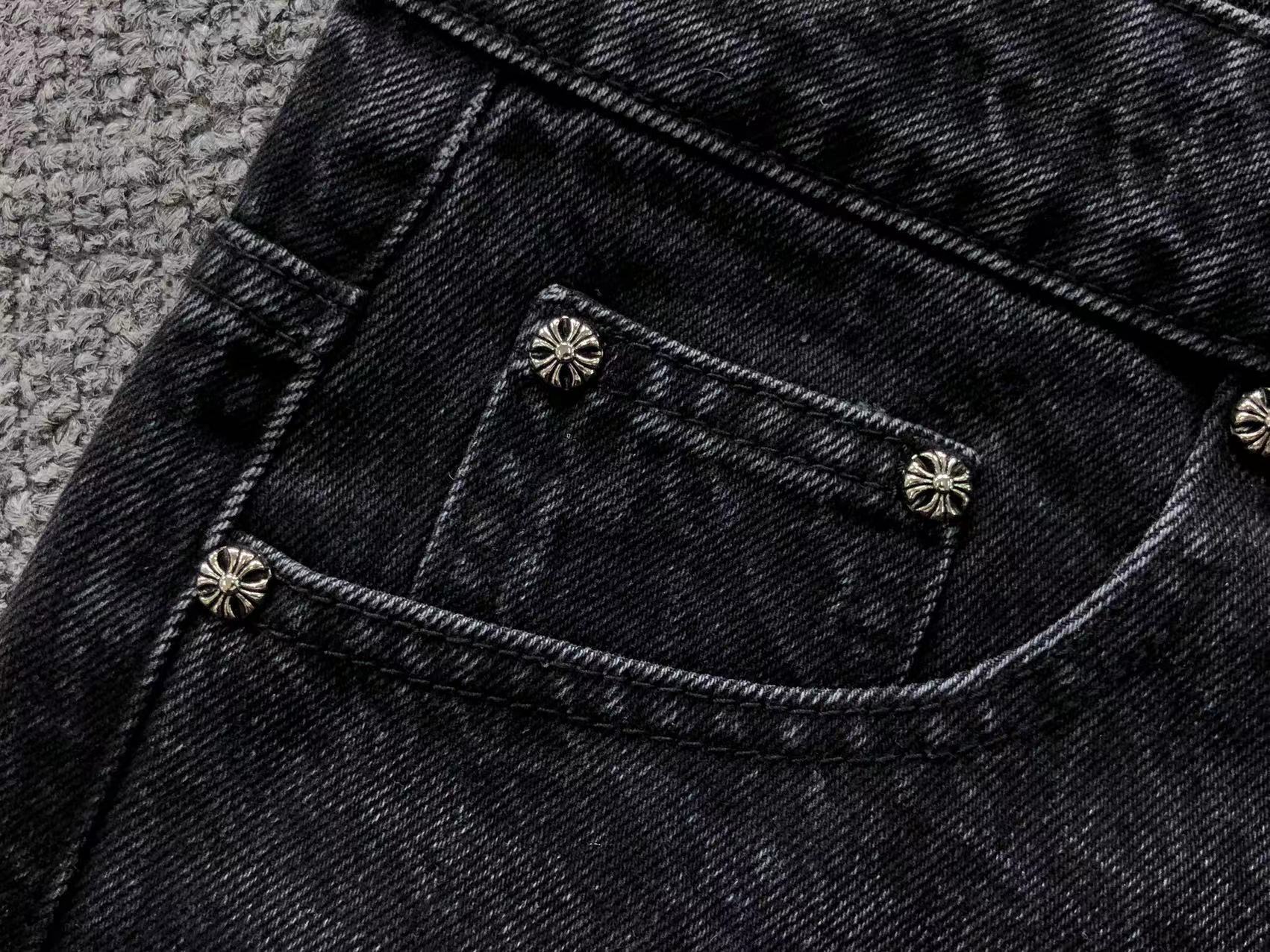 Black & Pink Cross Patch Black Jeans™