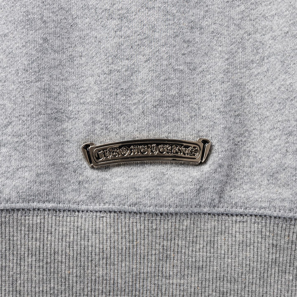 Black Triple Cross Patch Grey Full Zip Hoodie™