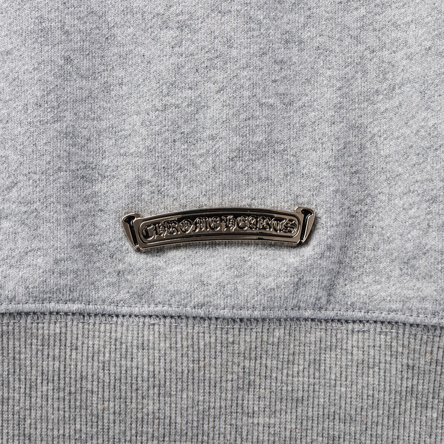 Black Triple Cross Patch Grey Full Zip Hoodie™