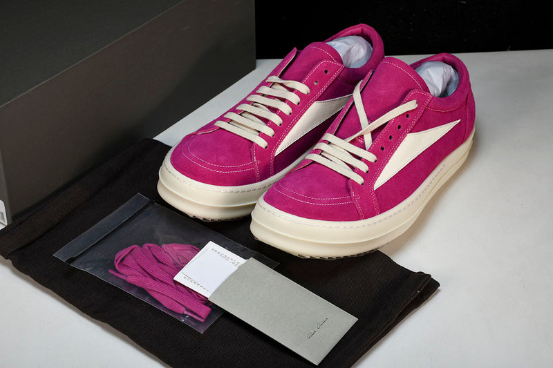 EDFU Vintage Sneaks "Velour Suede Hot Pink Milk White"
