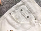 Leopard Cross Patch White Denim Jeans™