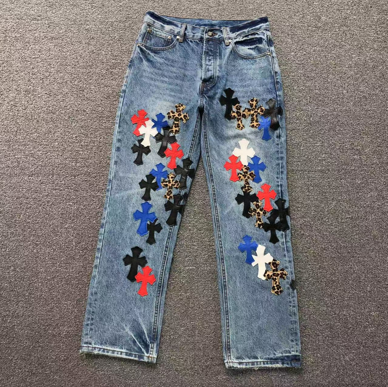 Mixed Cross Patch Denim Jeans™