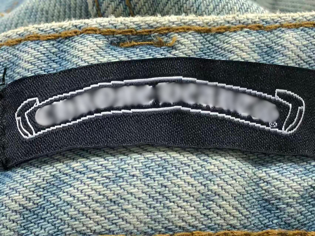 Faded White Cross Patch Light Denim Baggy Jeans™