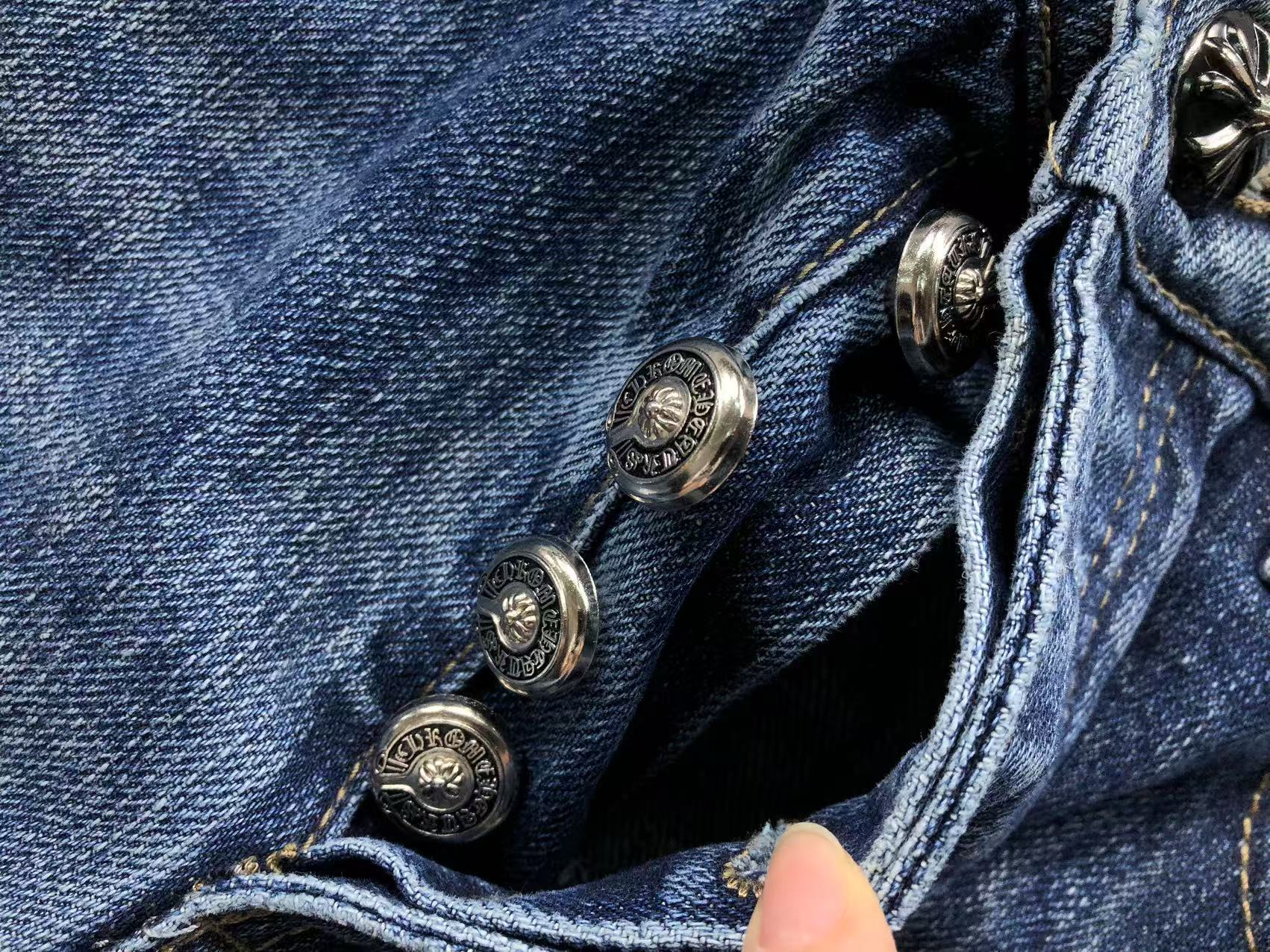 Black & White Cross Patch Denim Jeans™