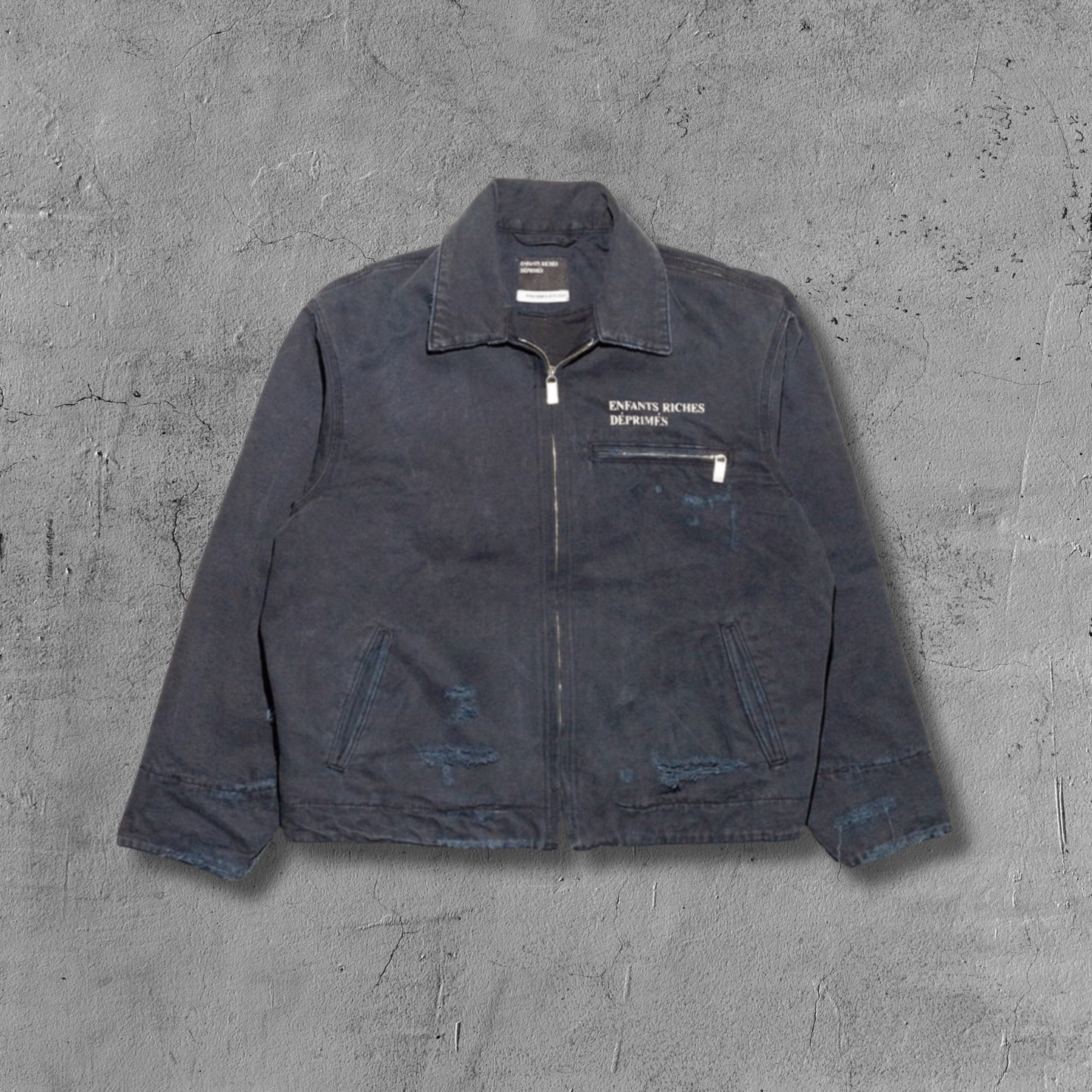 ER* Distressed Washed Black Work Jacket™