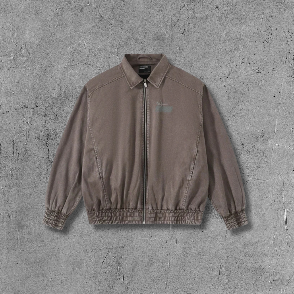 ER* Faded Graphic Brown Bomber Jacket™