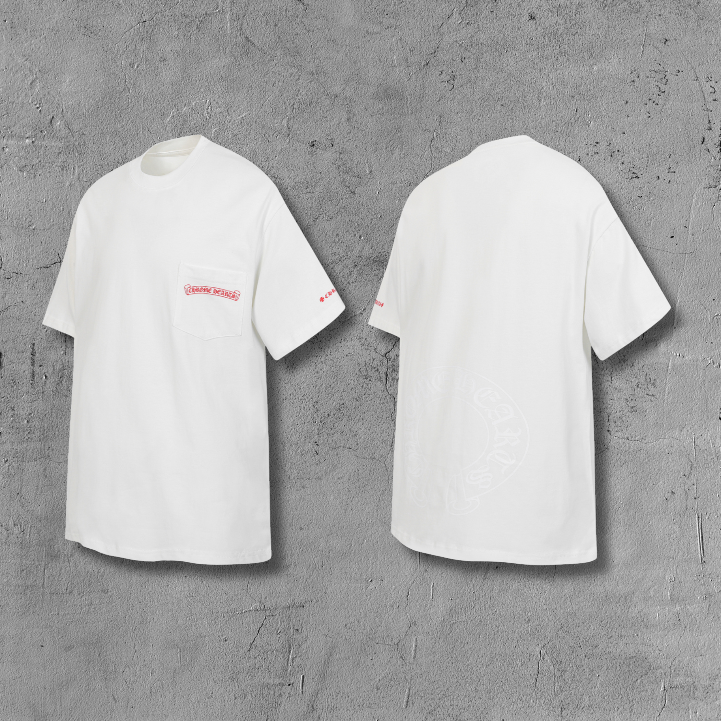 Red Pocket Logo White T-Shirt™