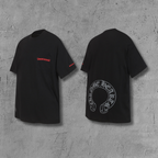 Red Pocket Logo Black T-Shirt™