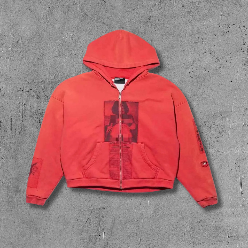 ER* Auto Destructive Art Red Hoodie™
