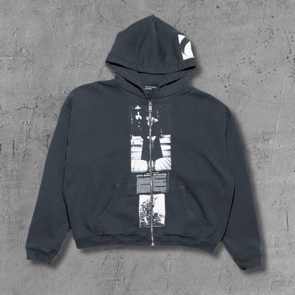 ER* Artist Defends Washed Black Zip Hoodie™