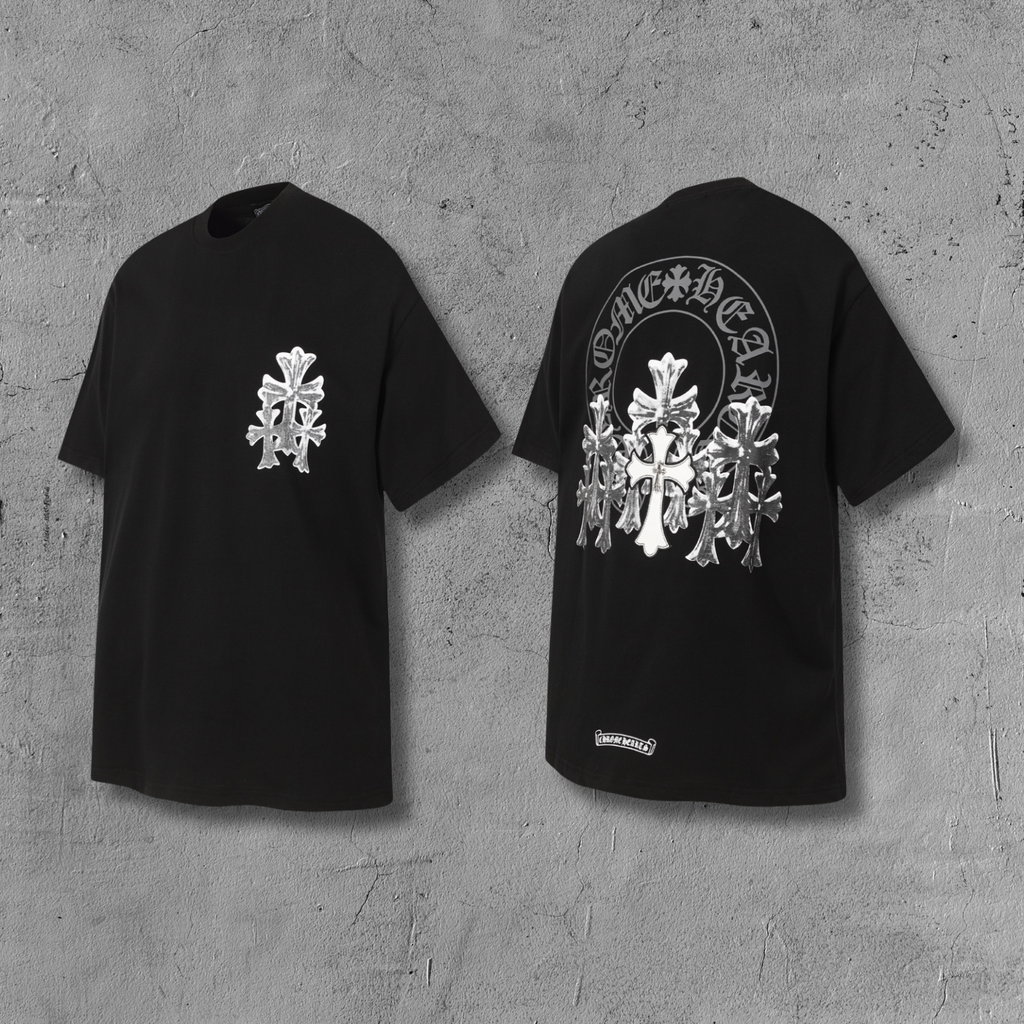 Cemetery Cross Patch Black T-Shirt™