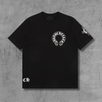 Ornate Double Cross Horseshoe Black T-Shirt™