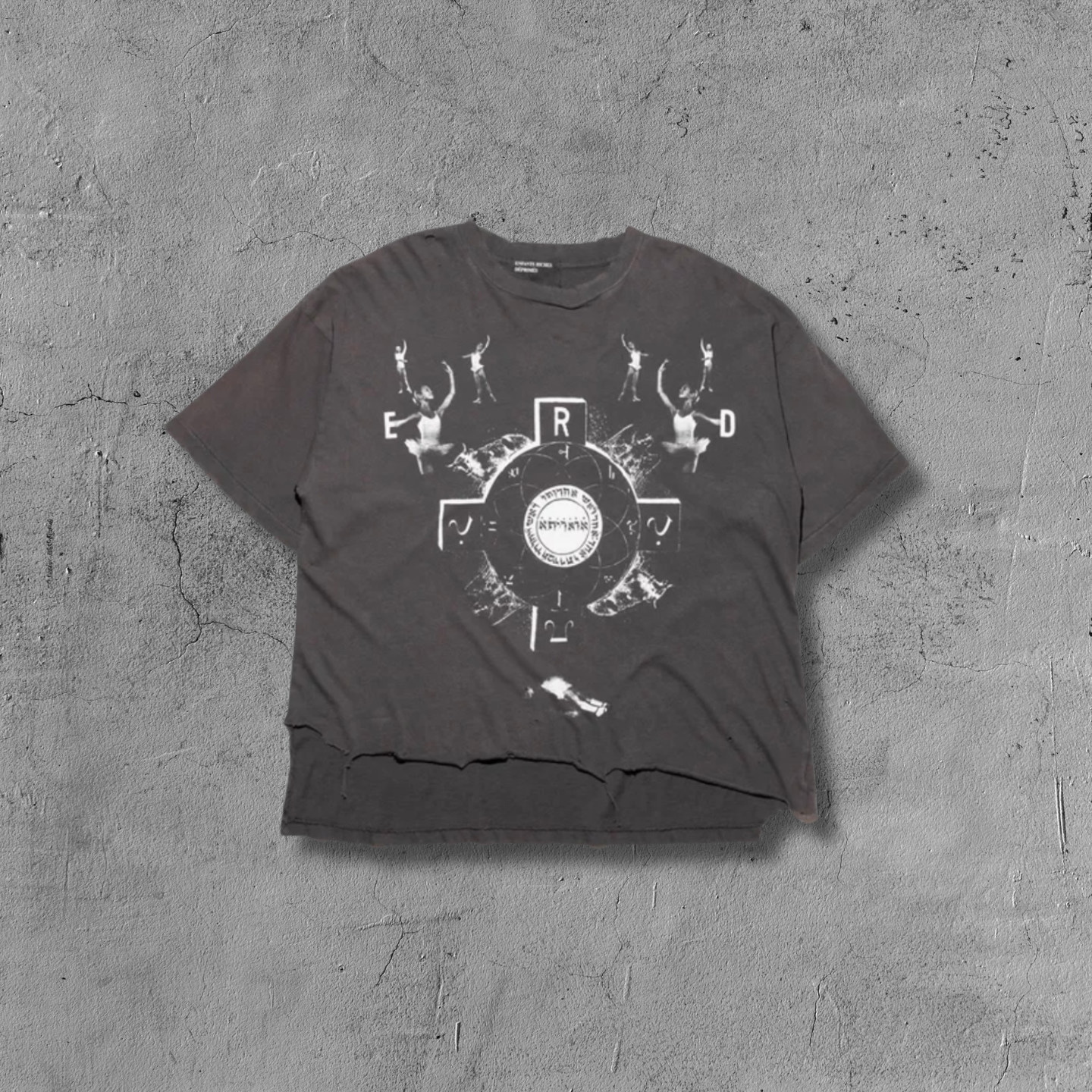 ER* Distressed Ballerina Black T-Shirt™