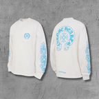 Blue Horseshoe Pocket White Long Sleeve™