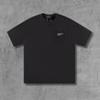 ER* Distressed Pocket Black T-Shirt™*