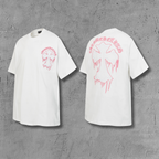 Pink & White Embroidered Cross White T-Shirt™