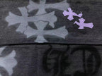 Purple & Black Cross Patch Mixed Graphic Black Denim Jeans™