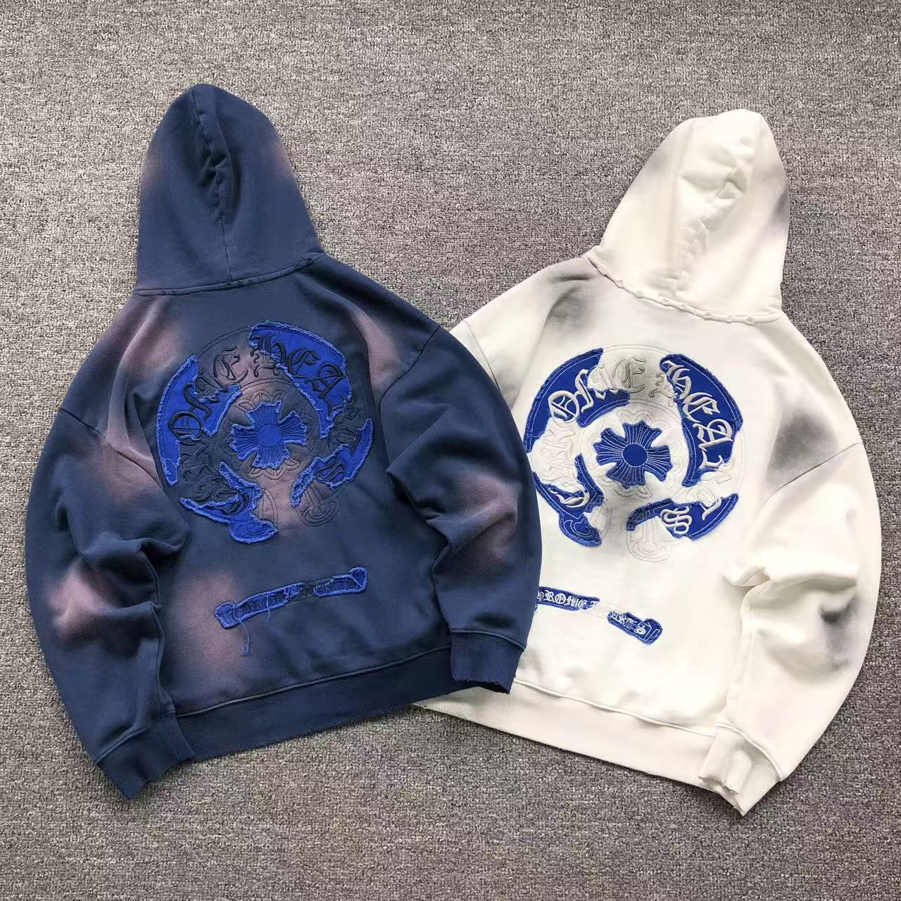 Washed Torn Embroidery Hoodie™