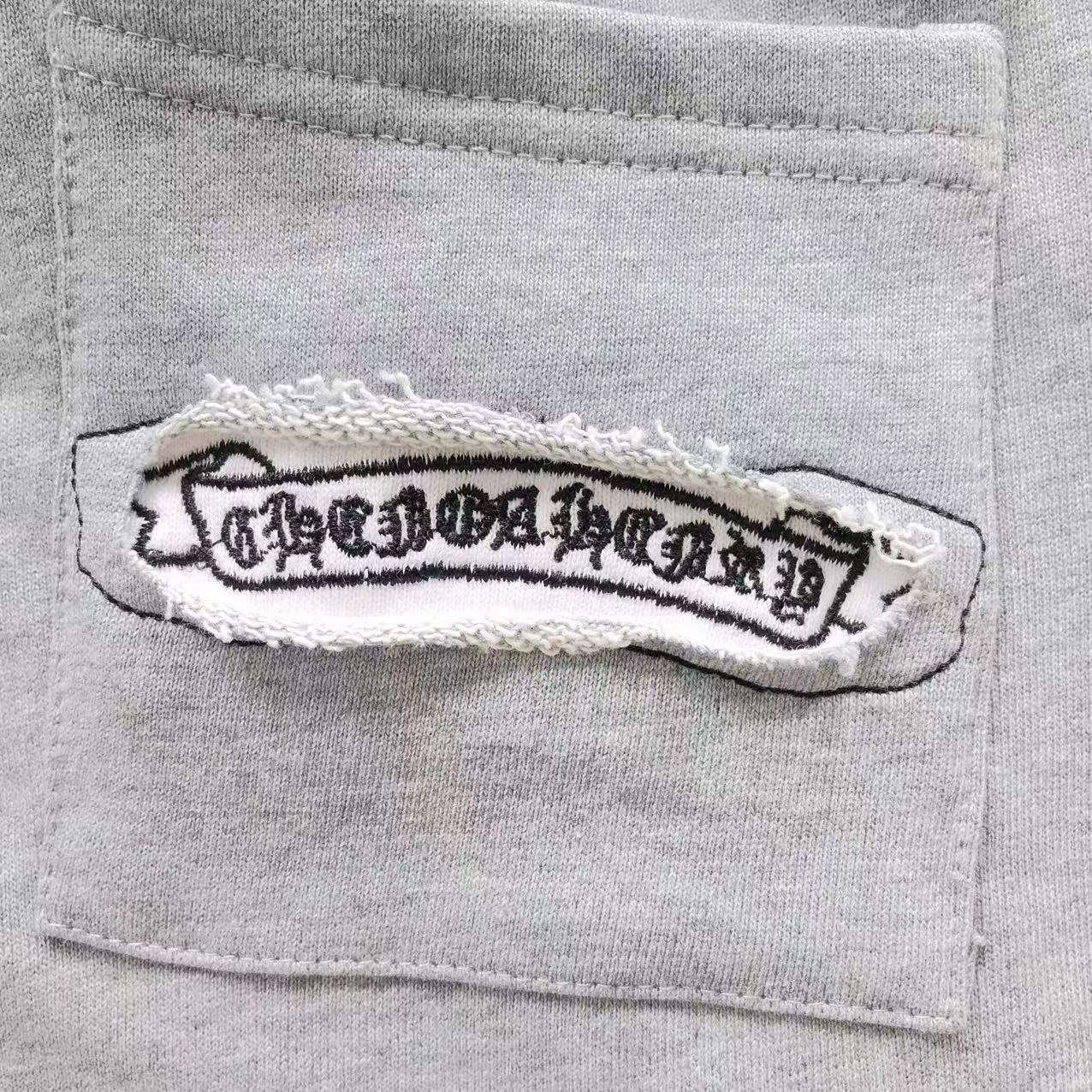 Torn Fabric Cross Grey Sweatshorts™