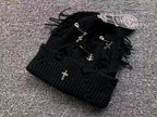 Safety Pin Torn Knit Beanie™