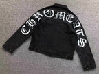 Lightning Bolt Patch Black Denim Jacket™
