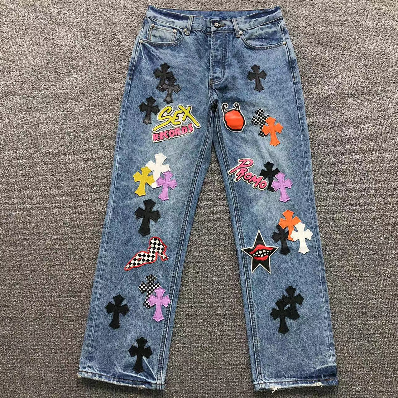 Mattyboy Cross Patch Denim Jeans™