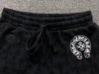 Black Cross Pattern Black Sweatpants™