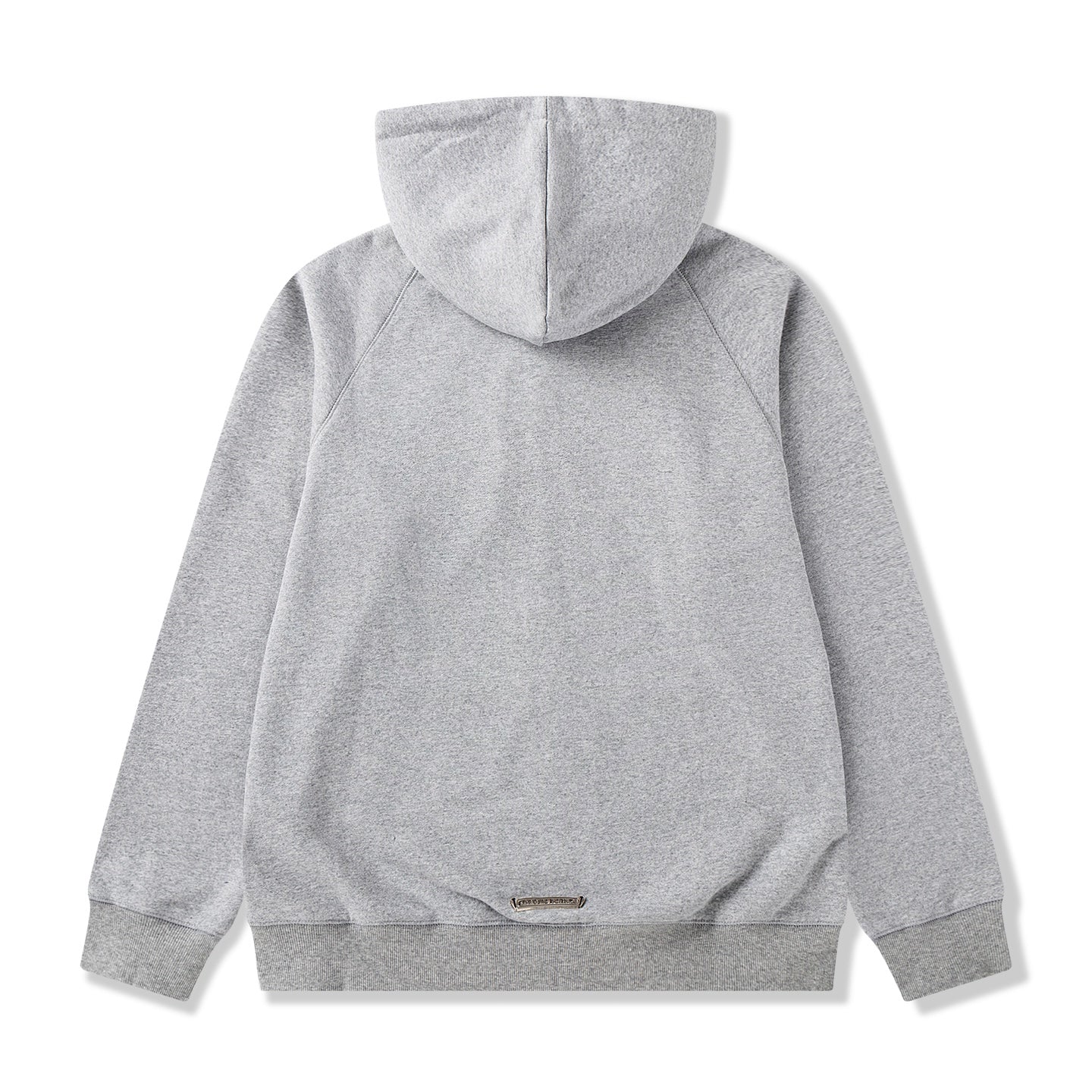 Black Triple Cross Patch Grey Full Zip Hoodie™