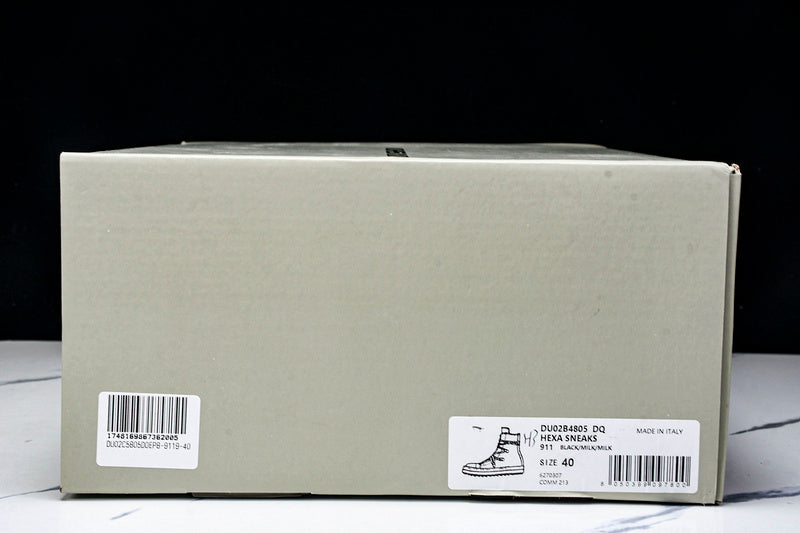 DRKSHDW Hexagram Sneakers "Black Milk"