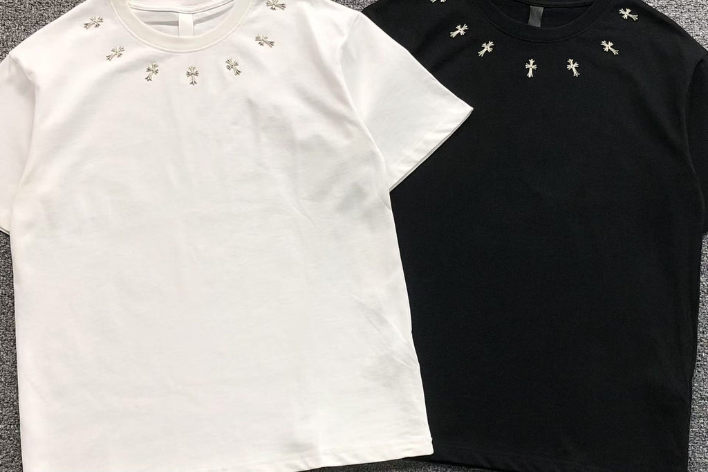 Metallic Cross Collar T-Shirt™