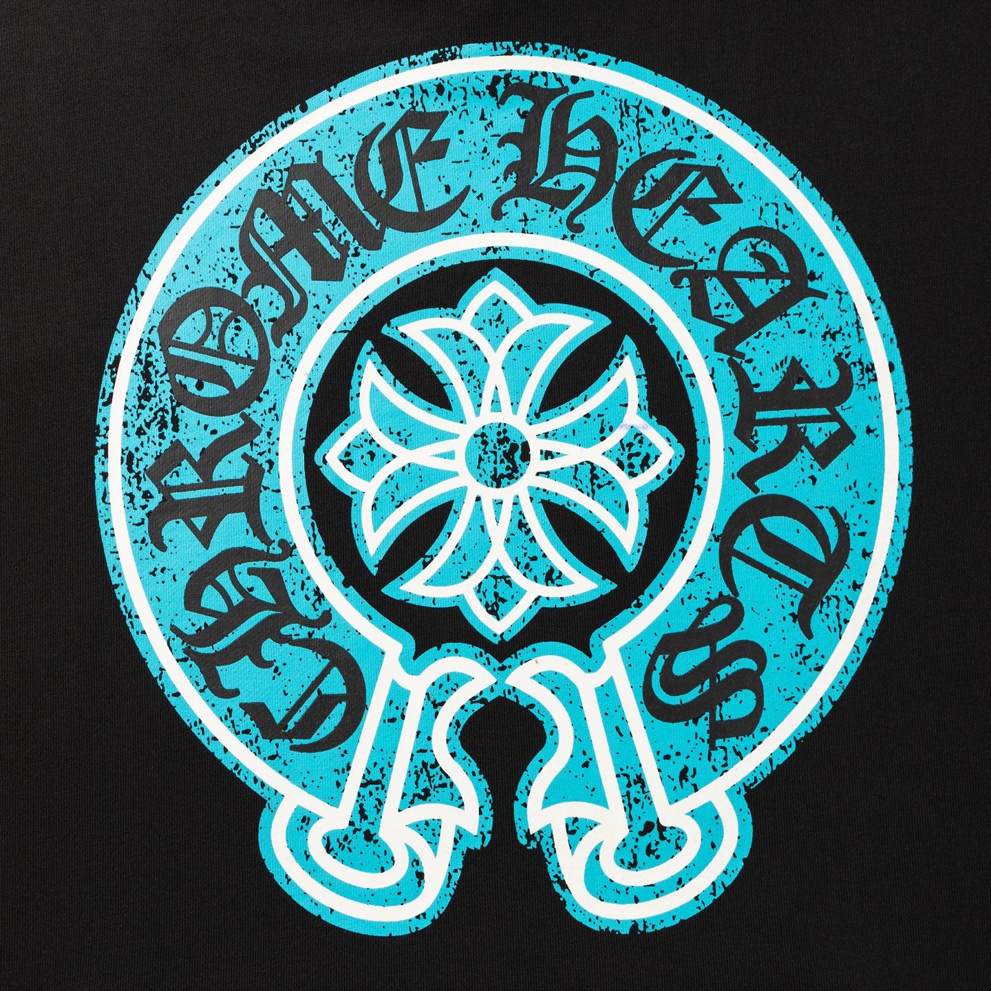 Blue Horse Shoe Logo Black Hoodie™