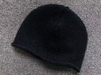 Black Leather Cross Knit Beanie™