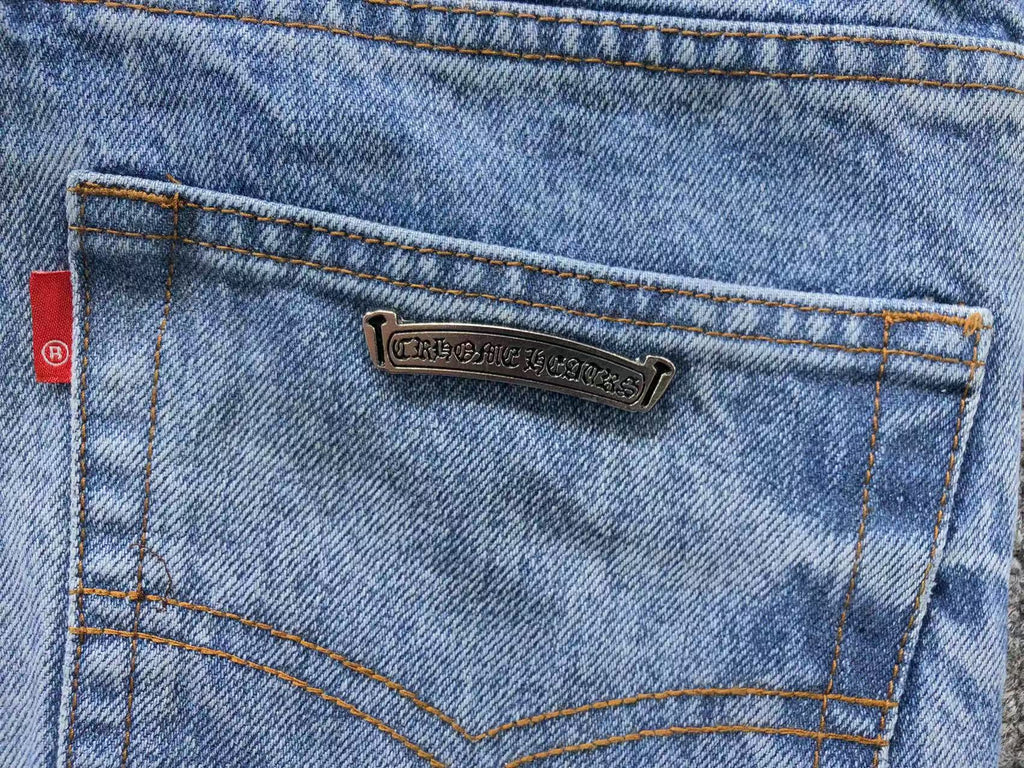 Black White & Blue Cross Patch Denim Jeans™