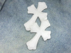 White Cross Patch Mixed-Denim Jeans™