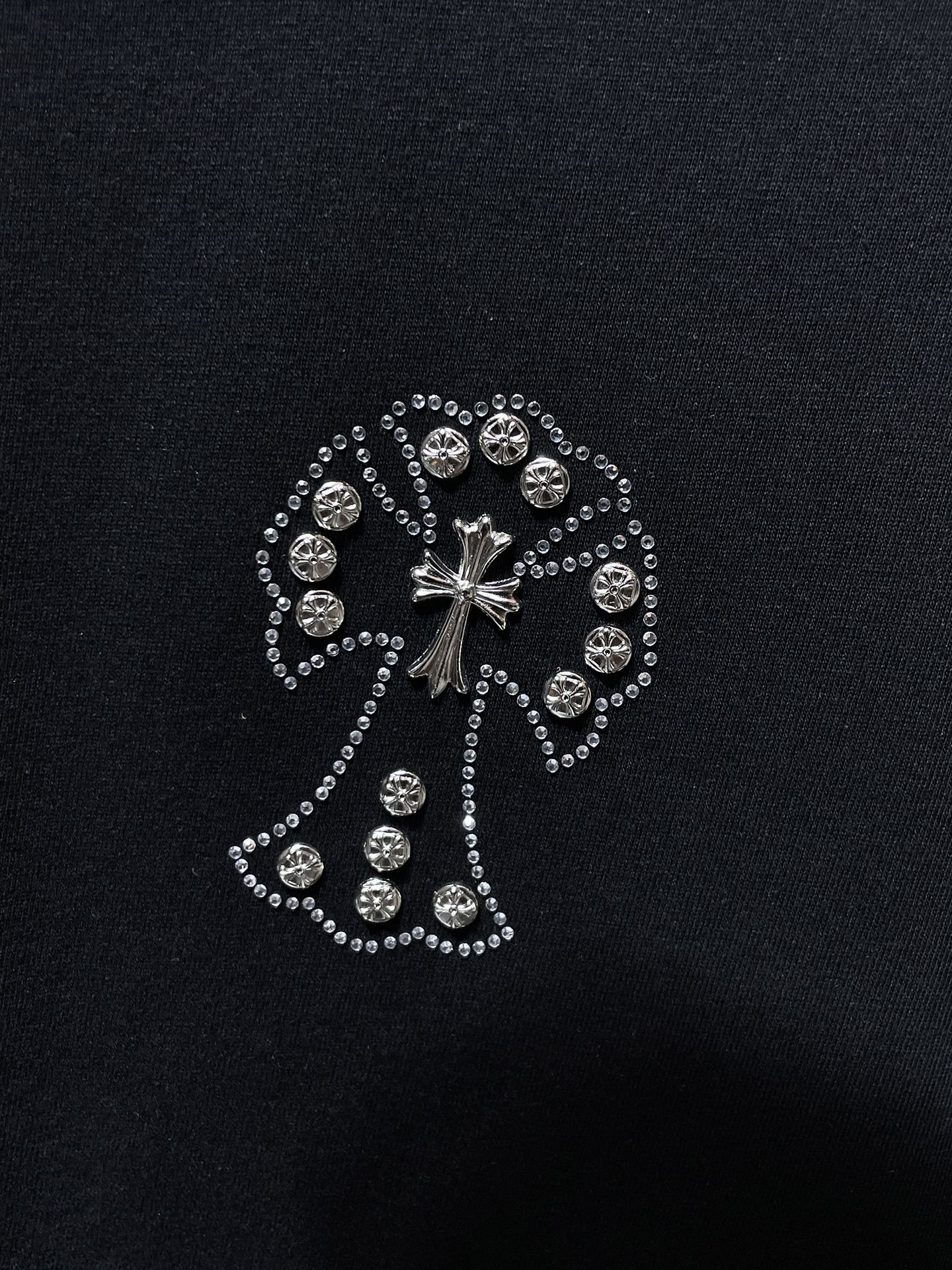 Rhinestone Crosses Black Long Sleeve™