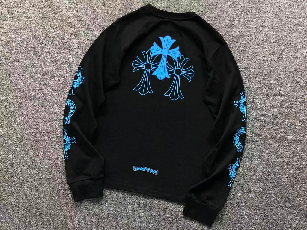 Blue Triple Cross White/Black Long Sleeve™