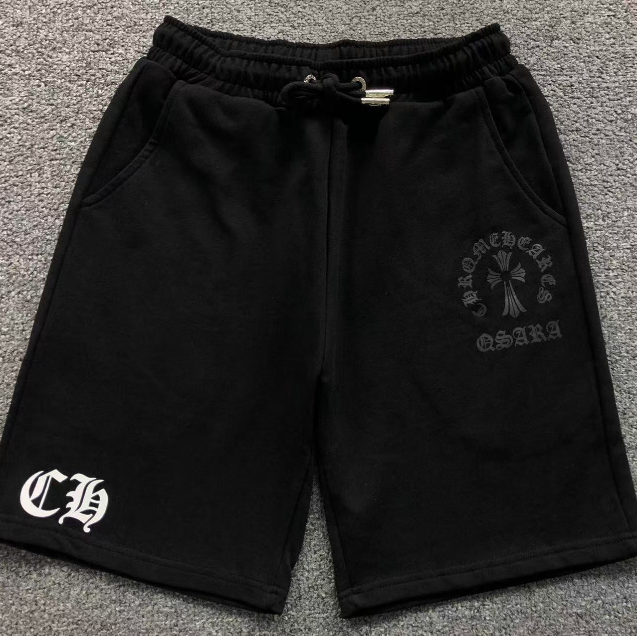 Cross Symbol Black Sweatshorts™
