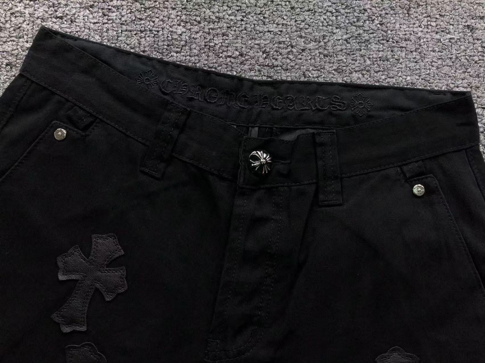 Rusty Black Cross Patch Black Denim Jeans™