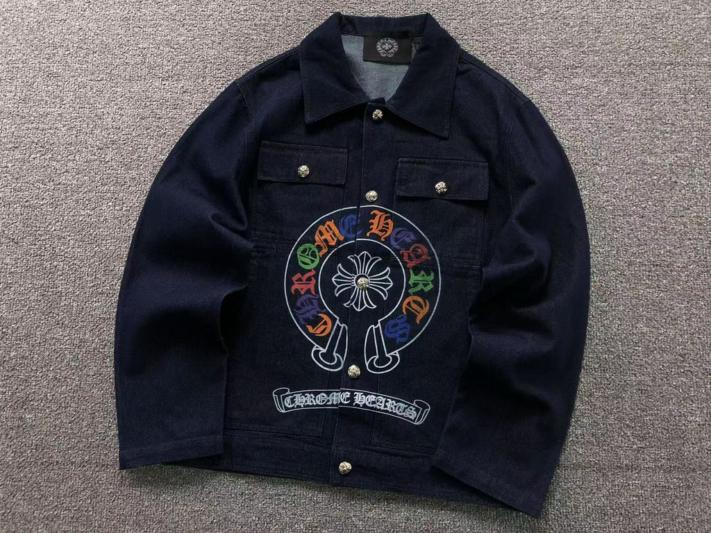 Colored Horseshoe Logo Denim Jacket™