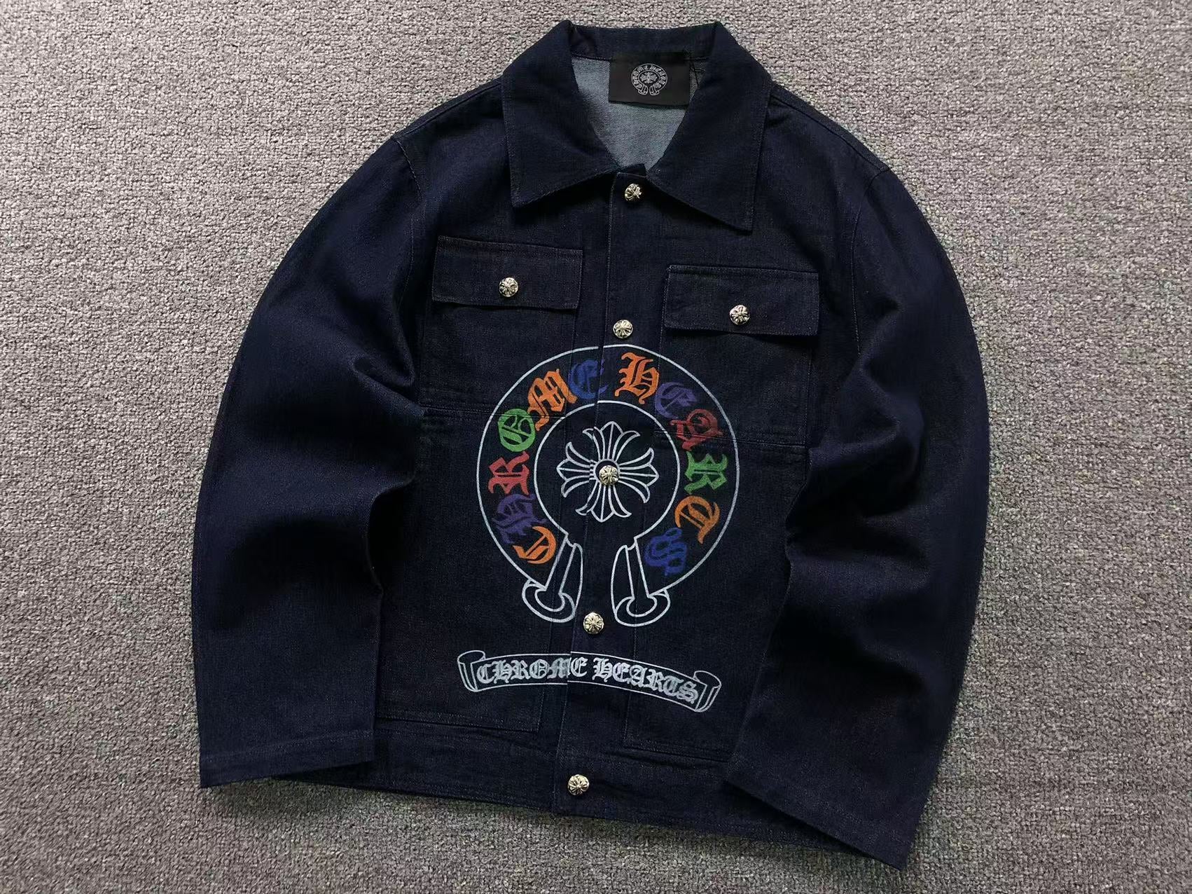 Colored Horseshoe Logo Denim Jacket™