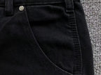 Black Cross Patch Black Jean Shorts™