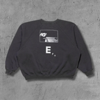 ER* Typography Portrait Washed Black Sweater™